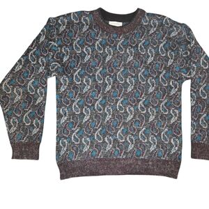 JJ Cochran Vintage Men’s Paisley Crewneck Sweater size XL Coogi Cosby Style